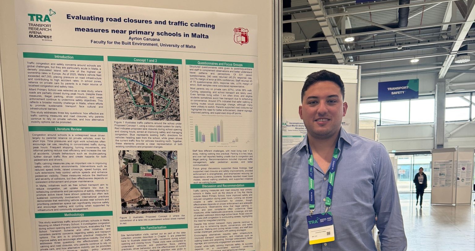 Celebrating Excellence: Our Civil Engineer Ayrton Caruana Presents Research at TRA 2026